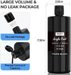 Nicpro White & Black Large Acrylic Paint, Rich Pigments, Non Toxic Craft Paint - Image 3