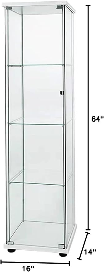 FLYMUHJIA Curio Cabinet Glass Display Case - Image 3