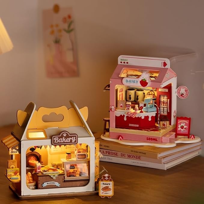 DIY Mini House Building Miniature Kit Milkbox, Miniverse Lifestyle Bookshelf - Image 8