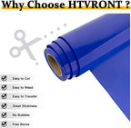 HTVRONT Heat Transfer Vinyl Blue HTV Rolls, HTV Vinyl - Image 3
