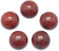 FASHEWELRY 50Pcs Natural Red Jasper Cabochons Flat Back Gemstone Cabochons 12mm by FASHEWELRY