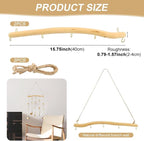 2Pcs 15inch Driftwood Wall Hanging Jewelry Hanger, Natural Driftwood Decorative - Image 4