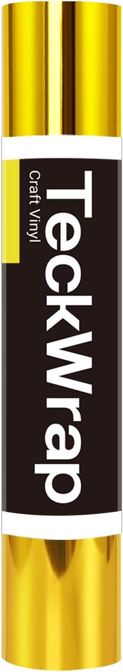 TECKWRAP Chrome Gold Adhesive Vinyl Bubble Free Permanent Vinyl 1ft x 5ft – by TECKWRAP