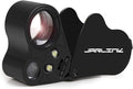 JARLINK 30X 60X Illuminated Jewelers Loupe Magnifier, Foldable Jewelry Magnifier by JARLINK