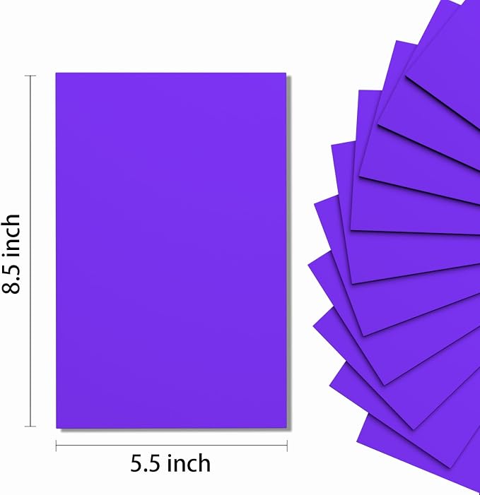 Do²ping Purple Foam Sheets Crafts, 8.5x5.5 Inch Eva Craft Foam Paper - Image 2
