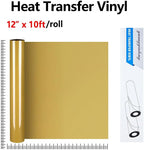 guangyintong Heat Transfer Vinyl Golden HTV Rolls, Matte Surface PU Material - Image 2