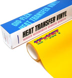 PU Heat Transfer Vinyl 12"×10ft Roll Yellow – HTV by GIO-FLEXHTVFashionMask
