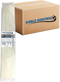 Kable Kontrol Cable Zip Ties Natural White 1, 175 Lbs Tensile Strength by KABLEKONTROL%C2%AE