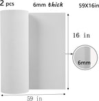 AMZQNART 2Pcs EVA Foam 6mm, Cosplay Foam 16x59 inch White, High Density 90 kg/m³ - Image 2