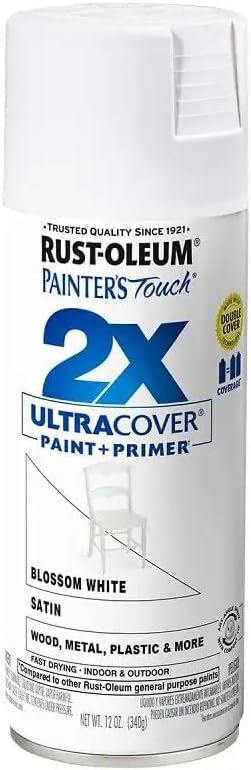 Rust-Oleum Painter's Touch 2X Ultra Cover Spray Paint, Satin Blossom White | by Rust-Oleum