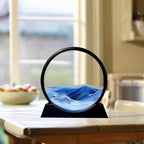Aoderun Moving Sand Art Picture Round Glass 3D Deep Sea Sandscape in Motion - Image 3
