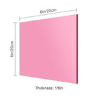8x8 Inches Pink Mirror Acrylic Sheet – 2 Pcs Reflective Acrylic Panel - Image 2