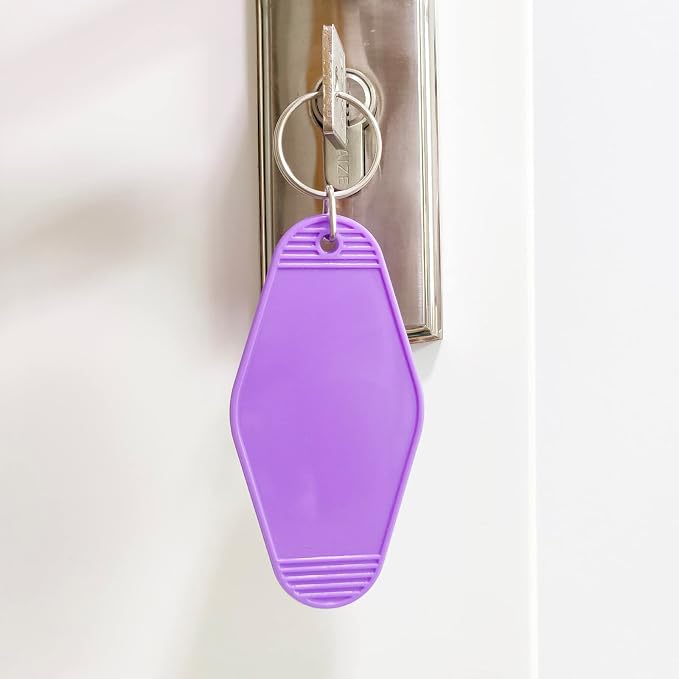 10pcs Blank Hotel Keychains Bulk Vintage Motel Keychain Vinyl HTV Keychains DIY - Image 3