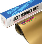 PU Heat Transfer Vinyl 12"×10ft Roll Gold – HTV by GIO-FLEXHTVFashionMask