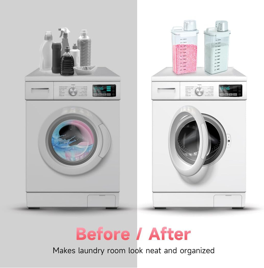 Tokokimo Laundry Powder Dispenser, Laundry Detergent Dispenser for Laundry Room Organization and Storage, Laundry Beads Container, Suitable for Scent Beads, Washing Powder