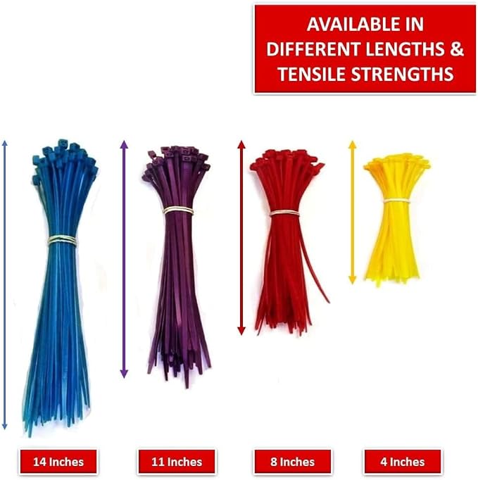 Kable Kontrol Fluorescent Pink Zip Ties 4 Inch 40, 18 Lbs Tensile Strength - Image 4