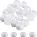 Crafjie 22PCS 2 Inchs White Foam Balls Half Round Polystyrene Half Foam Balls - Image 2