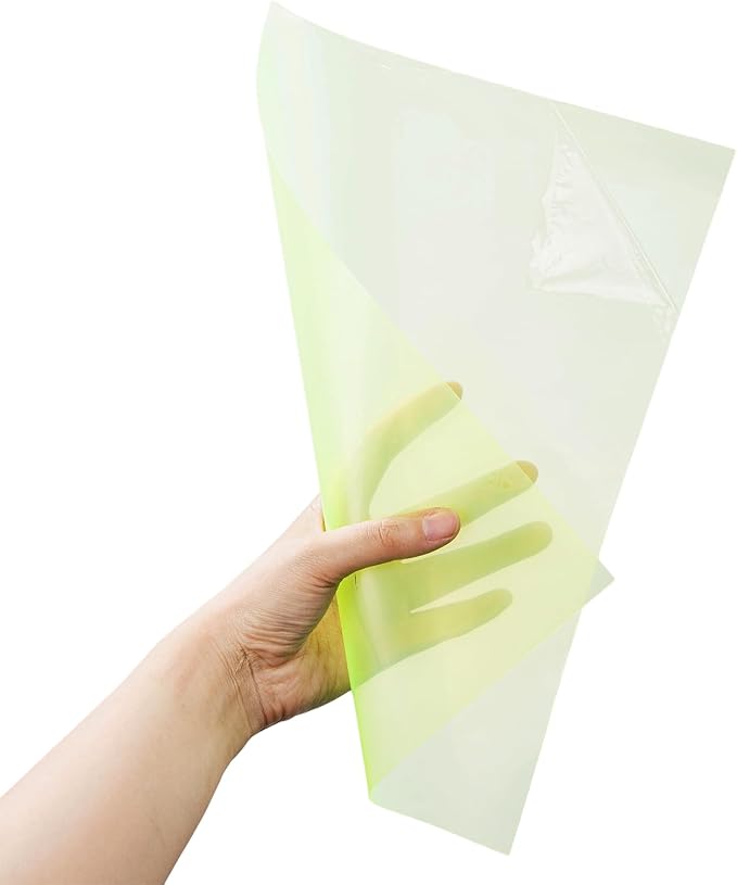 10-Pack A4 Colored PVC Flexible Plastic Sheets, 0.3mm Fluorescent green by GreatValueGreaterQuality