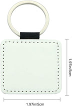 12 Pcs Sublimation Blank Keychains, PU Leather White Keychains Ornament Pendants - Image 4