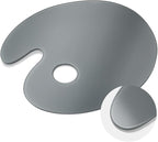 Nuanchu 10 x 14 Inch Handy Oval Neutral Grey Tempered Glass Palette by Nuanchu