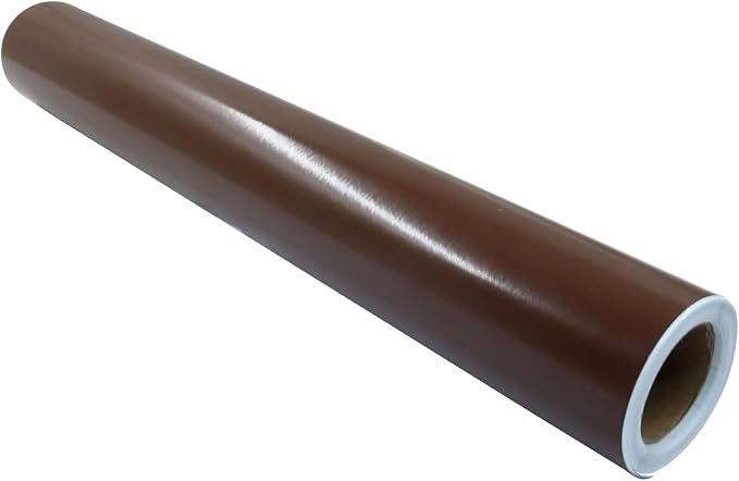 Luomorgo Brown Permanent Vinyl Roll 12" x 5FT | Glossy, Waterproof Adhesive by Luomorgo