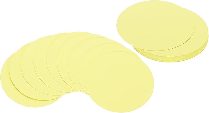 PATIKIL 3inch Circle Card Stock, Light Yellow by PATIKIL