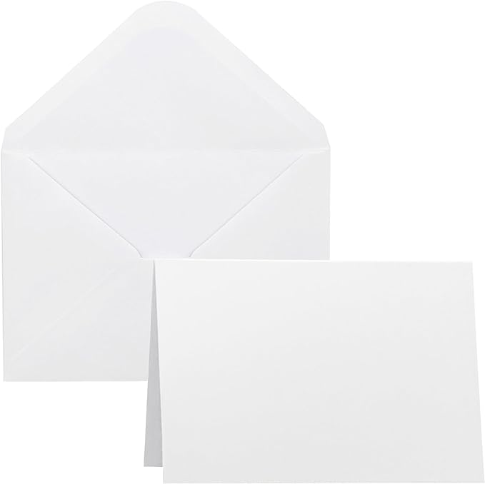 56 Pack Blank Cards and Envelopes 4.2 x 6.0 inches, Folded Cardstock by Sylroal