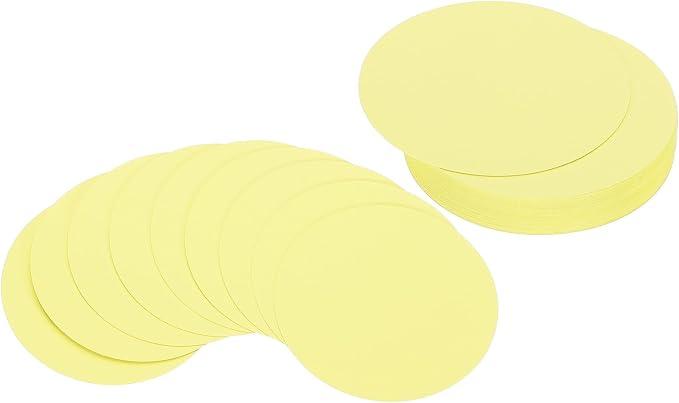 PATIKIL 5inch Circle Card Stock, Light Yellow by PATIKIL