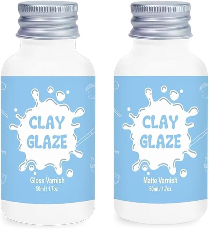 2 x 50ml Air Dry Clay Glaze, Clay Glaze Air Dry by EIGTWEN