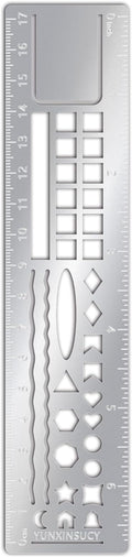 Metal Bookmark Ruler for Journals, Habit Tracker, Drawing Measuring Tools by Unknown