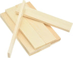 MECCANIXITY 10Pcs Wood Strips Slats, 5/32" x 7/8" x 4" Thin Wood Sticks Flat by MECCANIXITY