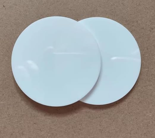 Set of 20 White Acrylic Discs, 1/8" Thick Round Transparent Circle Blanks - Image 7
