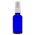 1 oz Cobalt Blue Boston Round Glass Bottle with Fine Mist sprayer 12/bx