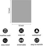 FUNKAKA Gray HTV Heat Transfer Vinyl Sheets, 10 Sheets Sticky HTV Vinyl - Image 4