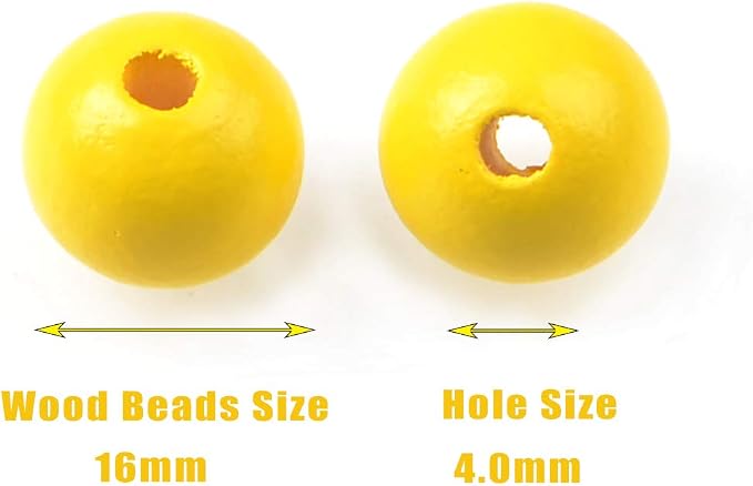 AD Beads Large Hole Wood Spacer Wooden Jewelry Making Bracelet Necklace - Image 2