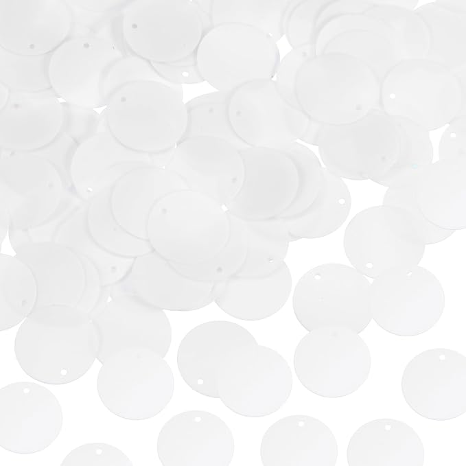 MECCANIXITY 700 Pcs Flat Round Sequins 15mm/0.6 Inch Loose Paillettes Craft by MECCANIXITY