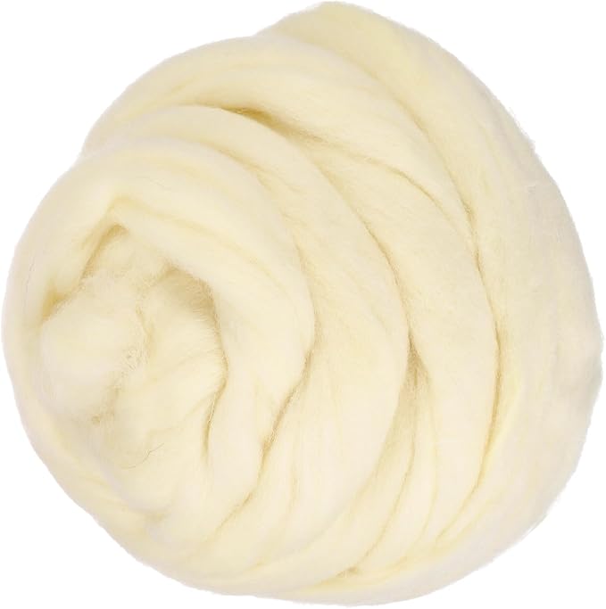 PATIKIL Wool Roving Yarn, 80G/2.82OZ Soft Felting Wool Pure Chunky Roving Yarn by PATIKIL