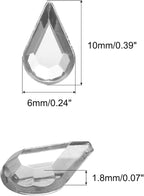 MECCANIXITY 50PCS Flat Back Acrylic Teardrop Gems 6x10mm Artificial Rhinestones - Image 2