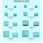 arricraft 80 Pcs Cracked Stone Cabochon, 8 Size Square Shape Gemstones Beads - Image 2