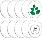 20pcs 3.5" Clear Acrylic Round Ornament Blanks by XWAIO