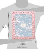 Laura Ashley 8x10 Pink Flower Textured Hand-Crafted Resin Picture Frame - Image 4