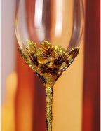 Simcat Handmade Painted Enamel Flower Glass Wine Glasses Transparent Refined - Image 5