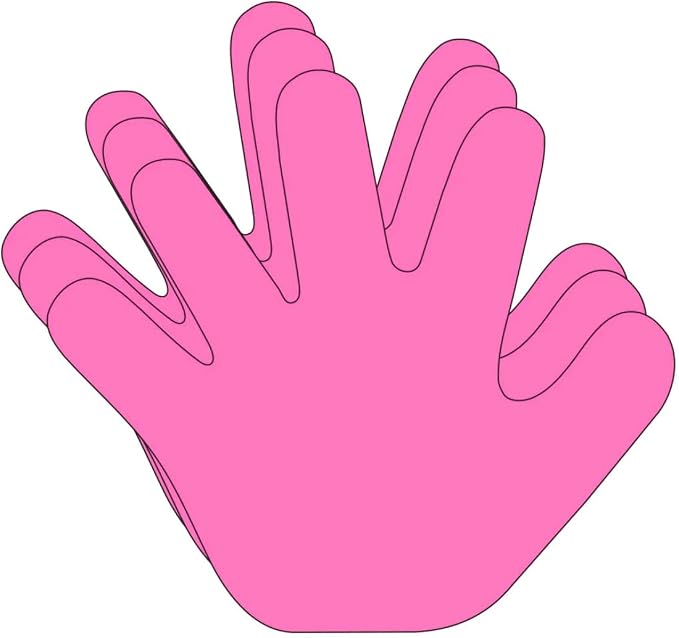 SHAPES ETC. 31 Pcs Hand Large Paper Cut-Outs 5.5in, Bulletin Board Decorations by SHAPESETC