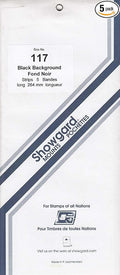 Strip Style Black Stamp Mounts Size 117 by Showgard