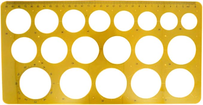 Utoolmart Geometric Drawing Template Measuring Ruler 30cm by Utoolmart