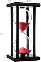BELLAWARE Hourglass Timer with Red Sand, 60 Minute Wooden Sand Timer | Creative - Image 5