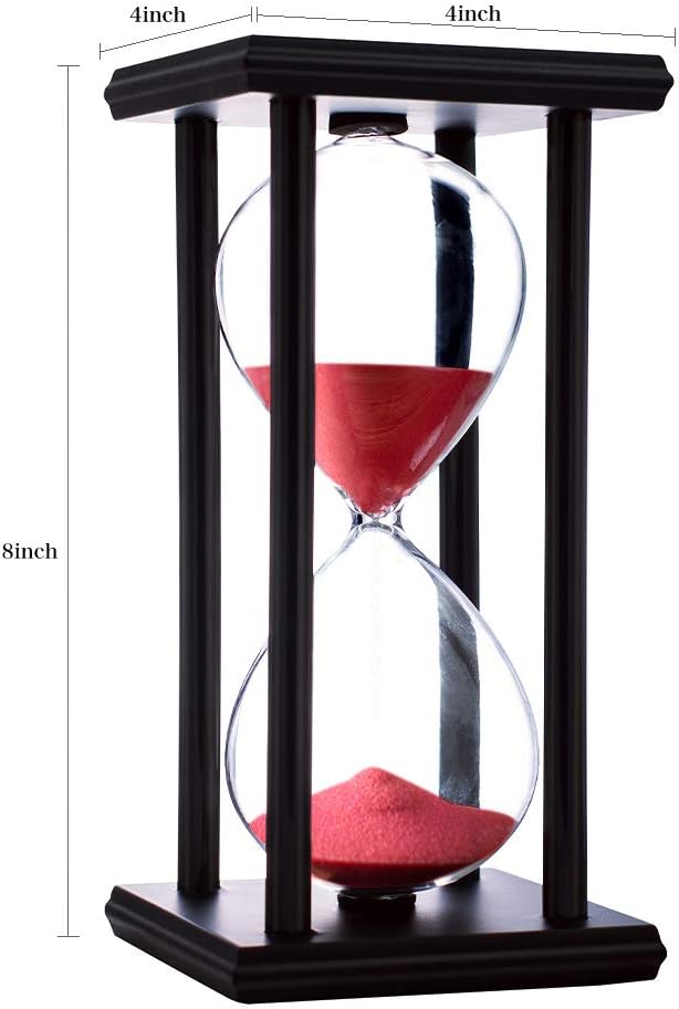 BELLAWARE Hourglass Timer with Red Sand, 30 Minute Wooden Sand Timer | Creative - Image 5