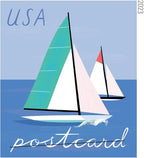 United States Postal Service Sailboats 2023 Blue Rectangular Postcard Stamps - Image 9