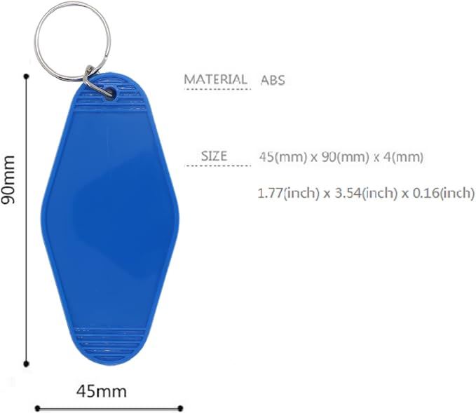 10pcs Blank Hotel Keychains Bulk Vintage Motel Keychain Vinyl HTV printing - Image 2