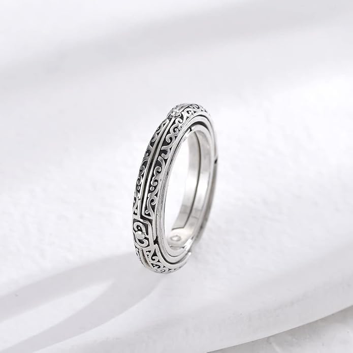 JAJAFOOK Astronomical Sphere Ball Deformation Ring Cosmic Finger Ring Lover - Image 2
